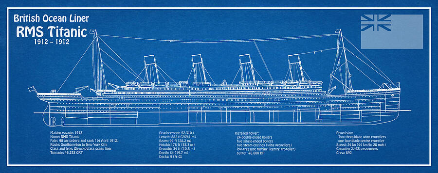 Rms Titanic Ship Plans Digital Art By Stockphotosart Com Pixels | My ...