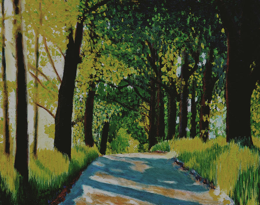 Road and Trees #1 Painting by Stan Hamilton