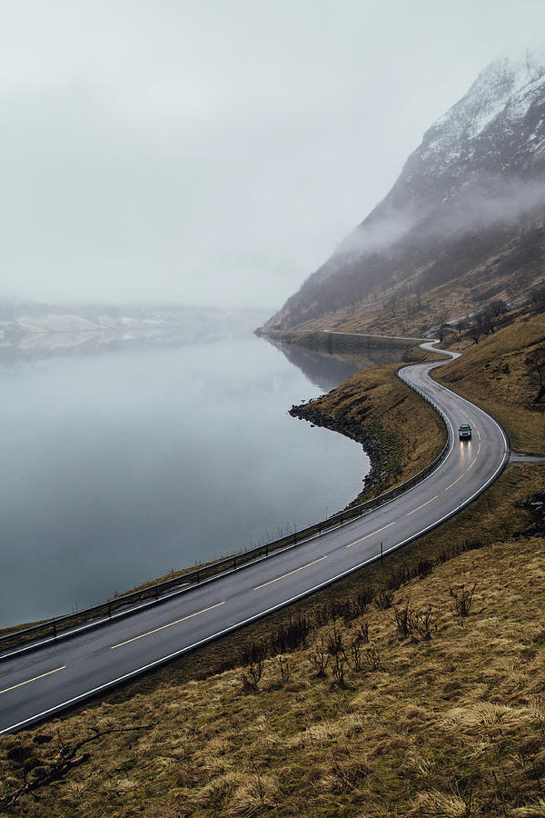 Transportation Photograph - Roads of Norway #2 by Aldona Pivoriene