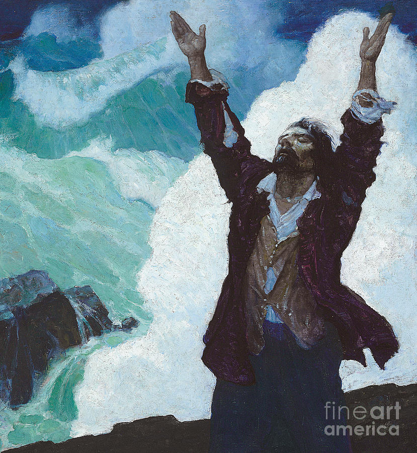 Robinson Crusoe Painting by Newell Convers Wyeth