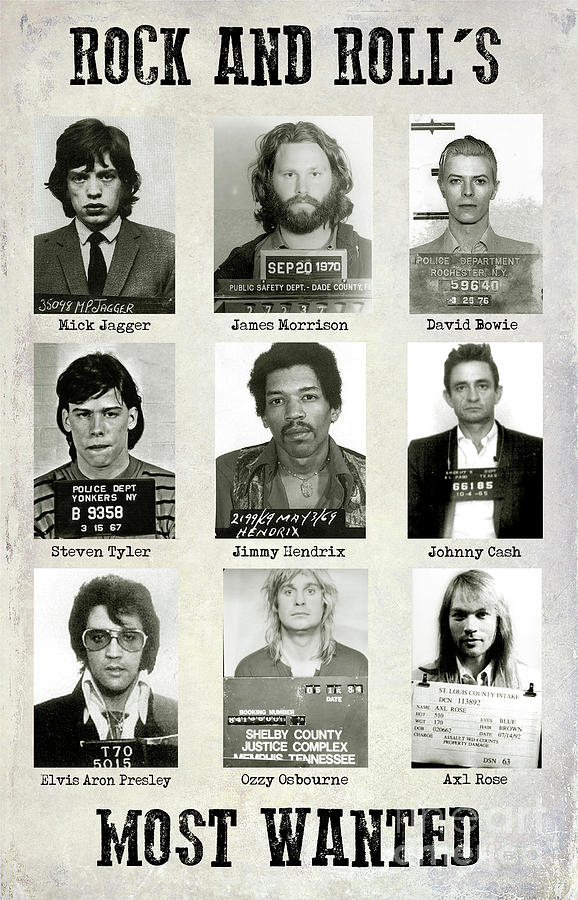 Mick Jagger Photograph - Rock and Rolls Most Wanted by Jon Neidert