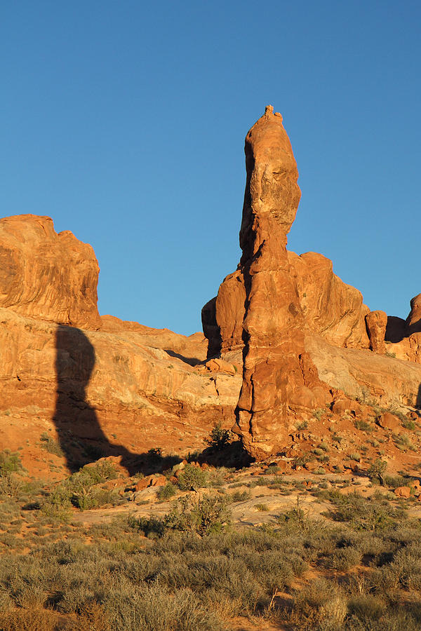 Rock Formation In Arches National Park At Sunrise Photograph