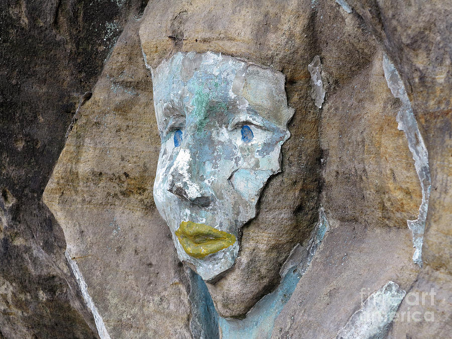 Rock relief - the face of the Sphinx #2 Photograph by Michal Boubin