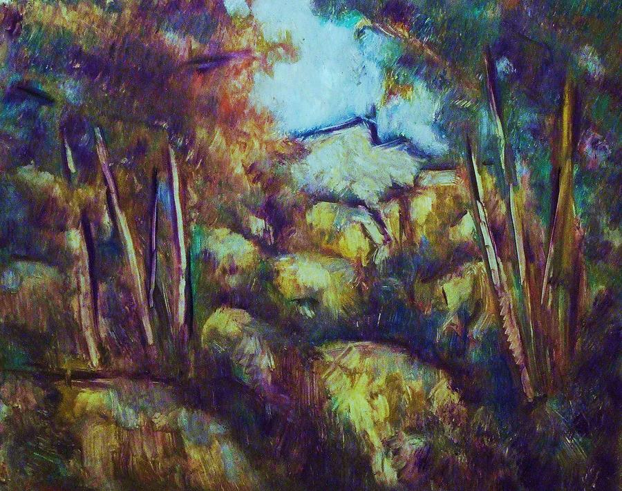 Landscape Painting - Rocks And Trees by Jean pierre Harixcalde Landscape Painting - Rocks And Trees by Jean pierre Harixcalde