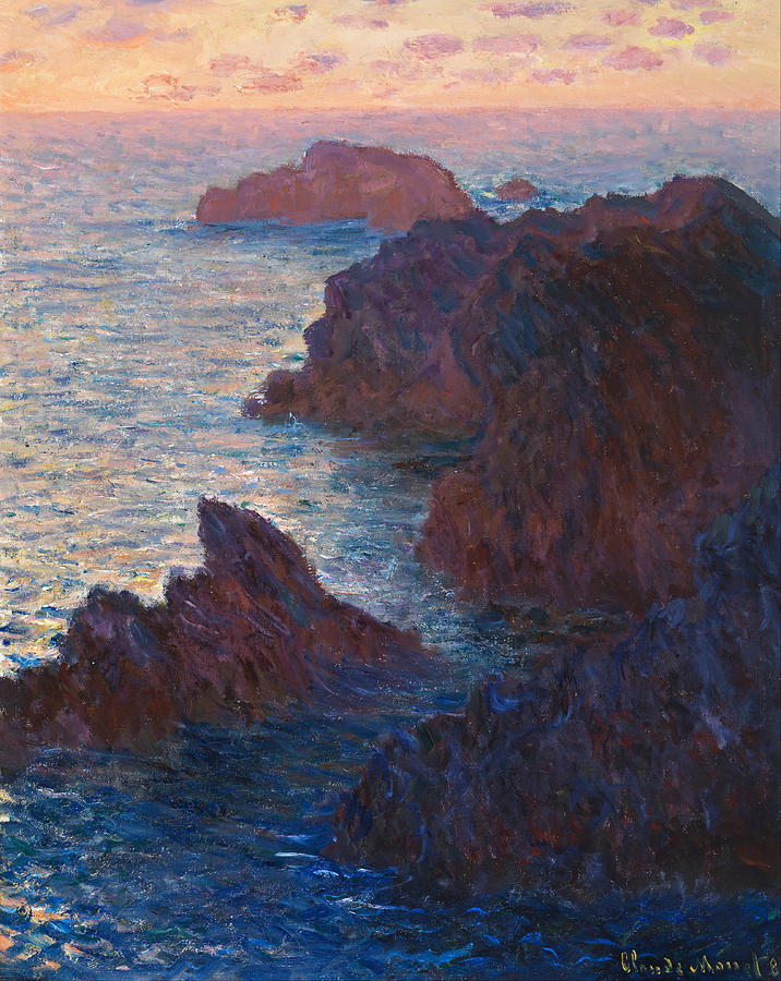 Rocks at Belle-lle. Port-Domois #3 Painting by Claude Monet