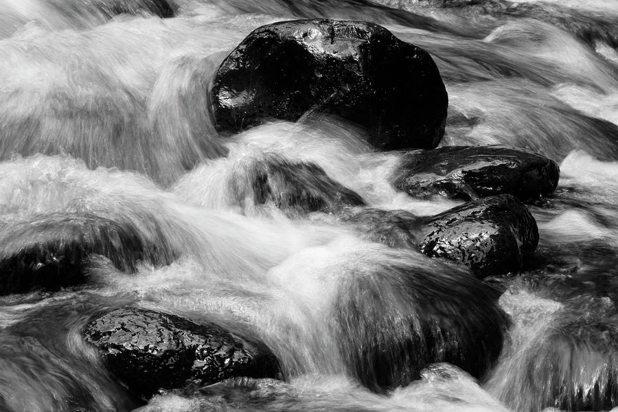 Rocks in stream 2 Photograph by Les Cunliffe