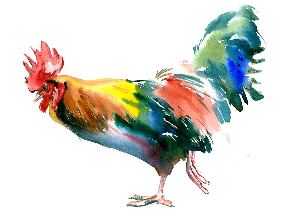 Rooster #2 Painting by Suren Nersisyan