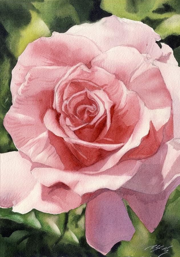 Rose In Pink #3 Painting by Alfred Ng