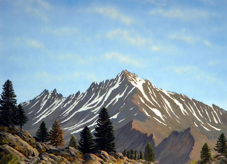 Waterfall Painting - Rugged Peaks #2 by Frank Wilson