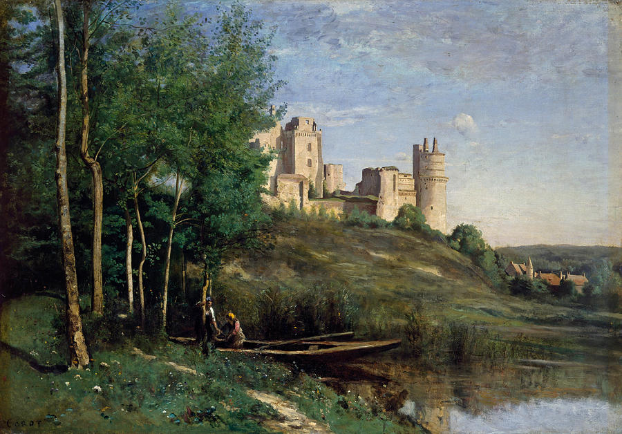 Ruins of the Chateau de Pierrefonds #3 Painting by Jean-Baptiste-Camille Corot