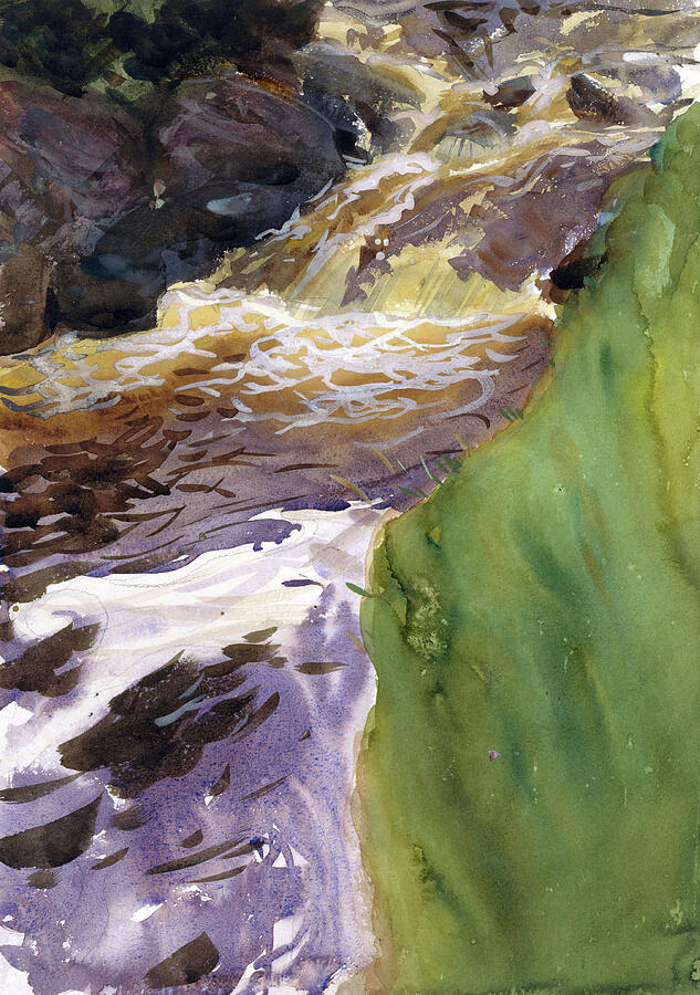 Rushing Water Drawing by John Singer Sargent - Fine Art America