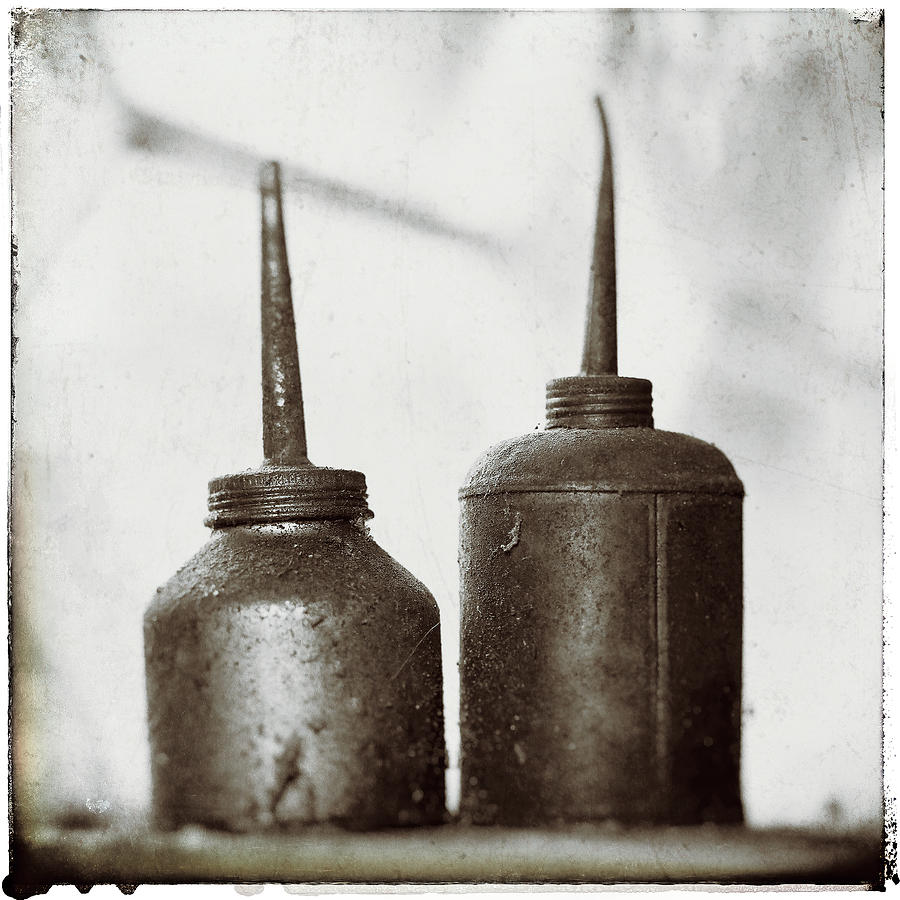2 Rusty Dusty Oil Cans. Photograph by Anders Kustas
