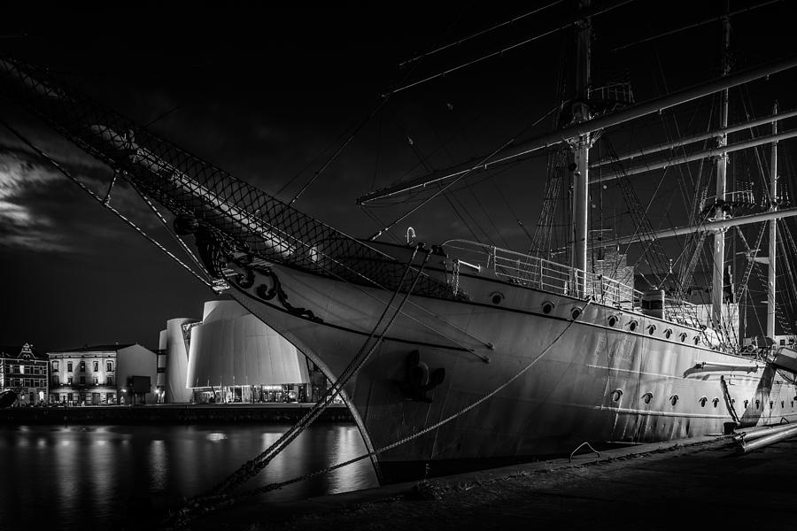 Black And White Photograph - Sail Training Ship Gorch Fock 1 - Segelschulschiff Gorch Fock 1 #3 by Colin Utz