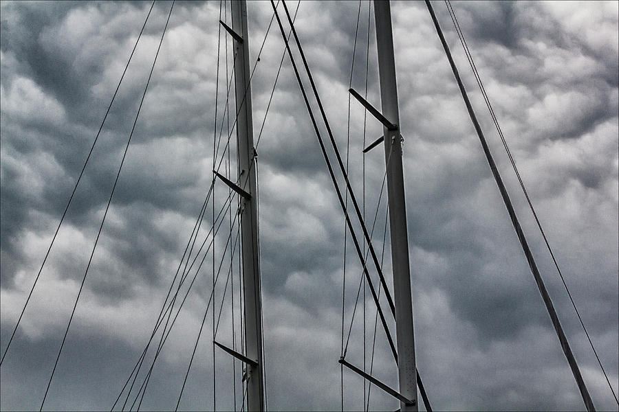 Sailboat Masts #2 Photograph by Robert Ullmann