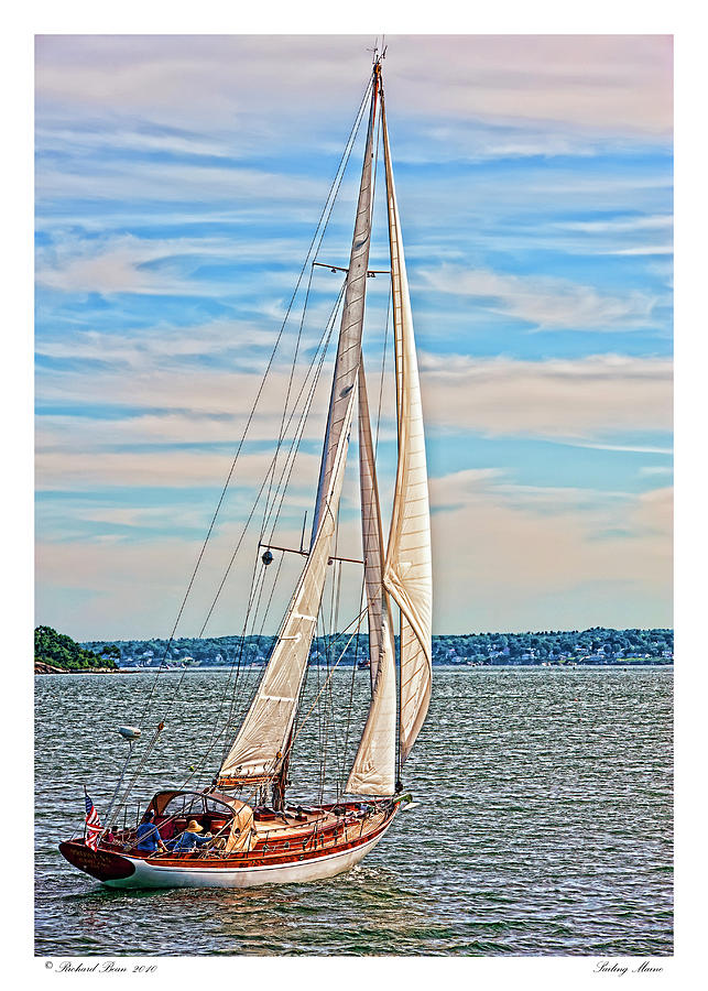 Sailing Maine #2 Photograph by Richard Bean