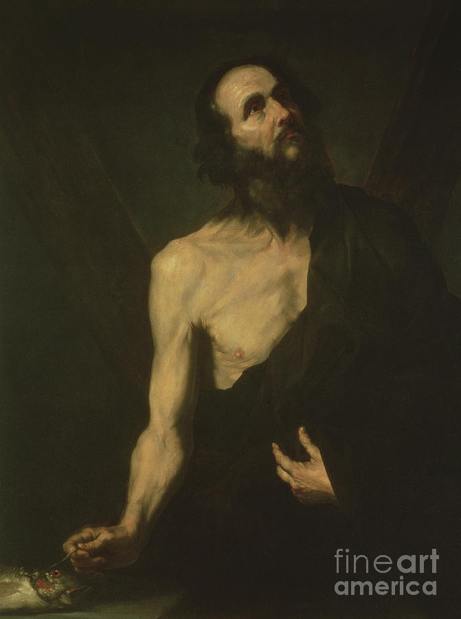 Saint Andrew Painting by Jusepe de Ribera