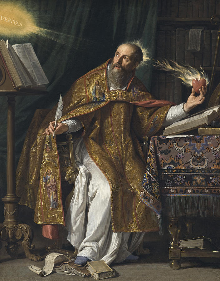 Saint Augustine #2 Painting by Philippe de Champaigne