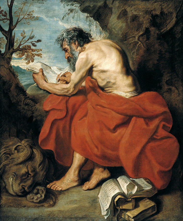 Saint Jerome #3 Painting by Anthony van Dyck