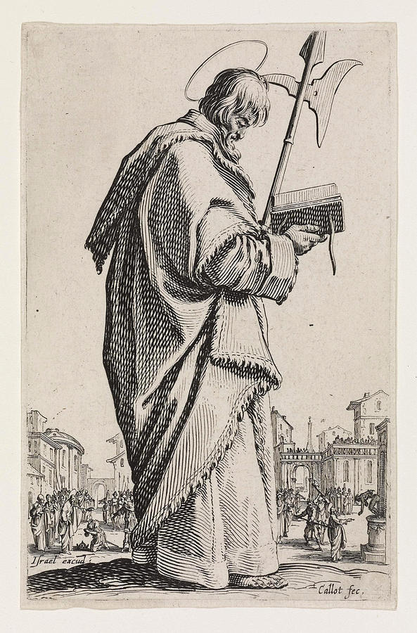 Saint Matthias #3 Drawing by Jacques Callot