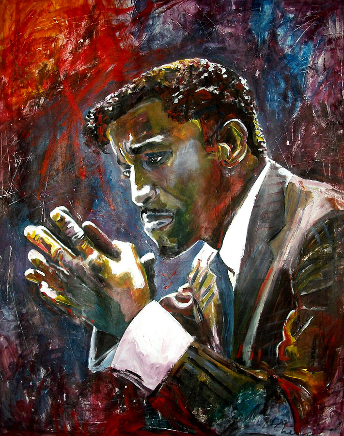 Jazz Painting - Sammy Davis Jr #6 by Marcelo Neira