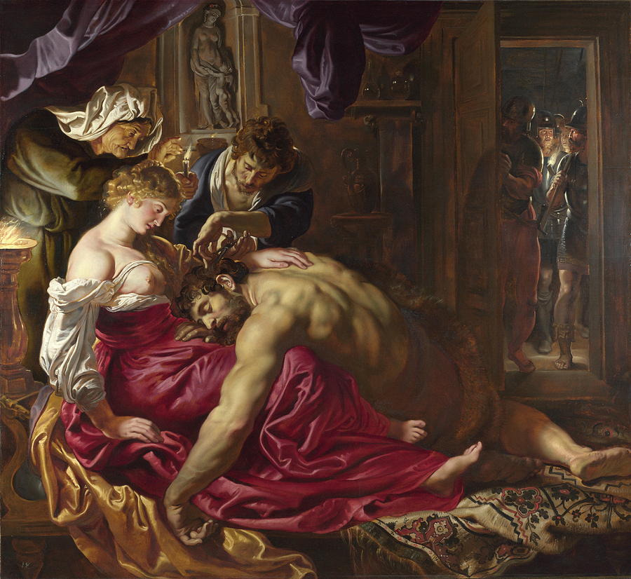 Vintage Painting - Samson And Delilah #2 by Peter Paul Rubens