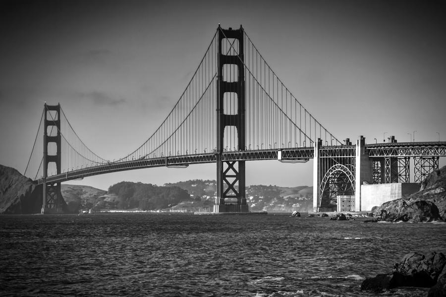 San Francisco Photograph - SAN FRANCISCO Baker Beach Monochrome #3 by Melanie Viola