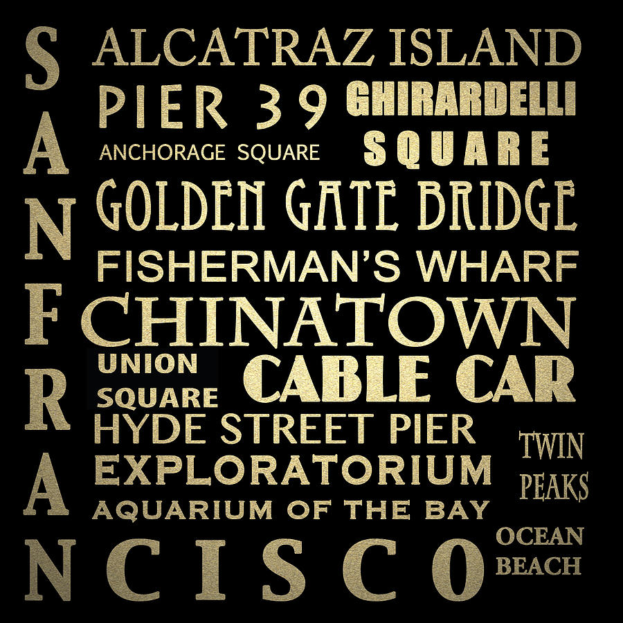 San Francisco Famous Landmarks #2 Digital Art by Patricia Lintner