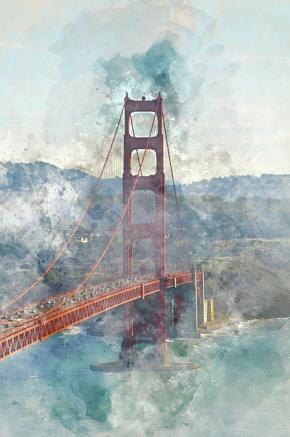 San Francisco Golden Gate Bridge Retro Film Style #2 Photograph by Brandon Bourdages
