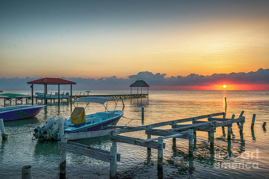 San Pedro Belize Sunrise #2 Photograph by David Zanzinger