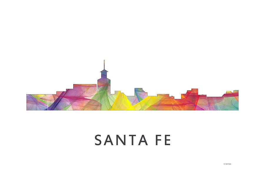 Santa Fe New Mexico Skyline #2 Digital Art by Marlene Watson