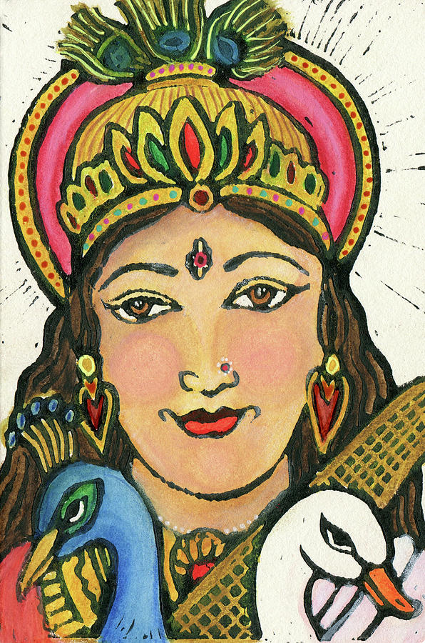 Saraswati Drawing Oil Pastel Easy | How to make Maa Saraswati drawing |  Basant Panchami Drawing Easy | Art drawings for kids, Oil pastel, Pastel  colors art