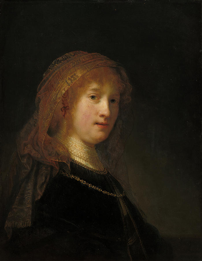Portrait Painting - Saskia van Uylenburgh #2 by Rembrandt van Rijn