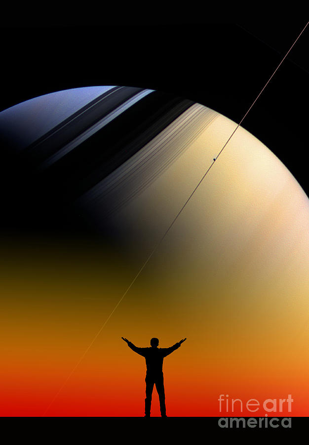 Saturn And Astronomer #2 Photograph by Larry Landolfi