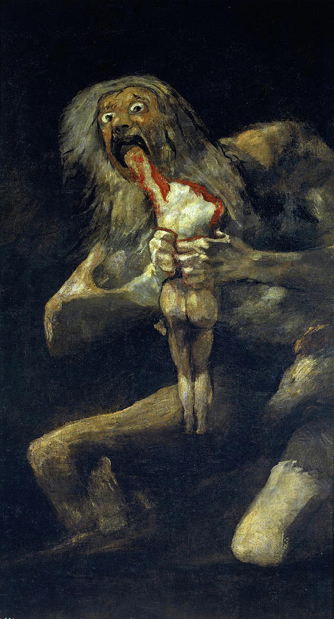 Francisco Goya Painting - Saturn Devouring His Son by Francisco Goya
