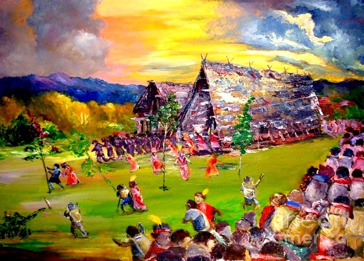 The Village Painting - Sbiah Baah #2 by Jason Sentuf