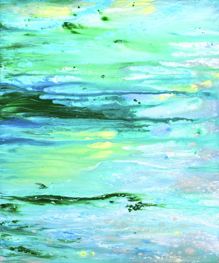 Sea Meets Land #2 Painting by Gina De Gorna