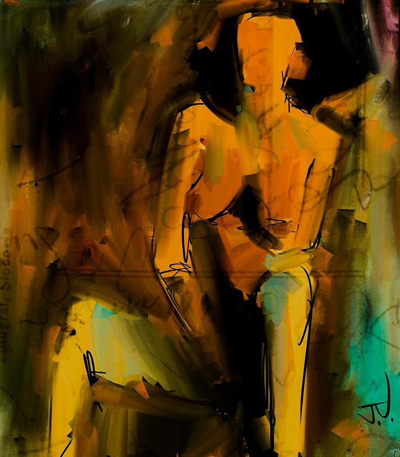 Seated Nude #2 Digital Art by Jim Vance