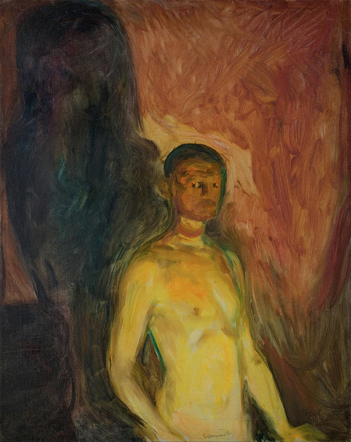 Edvard Munch Painting - Self-Portrait in Hell #2 by Edvard Munch