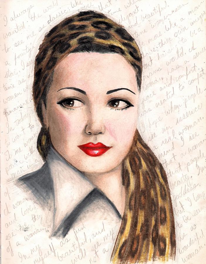 Portrait Drawing - Self Portrait #2 by Scarlett Royale