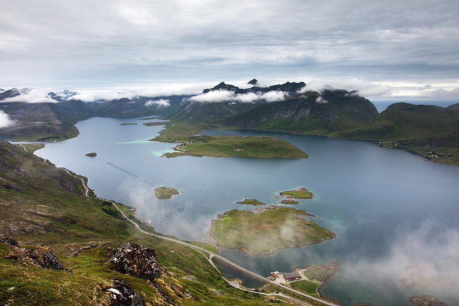 Selfjord and Torsfjord from Volandstinden Photograph by Aivar Mikko