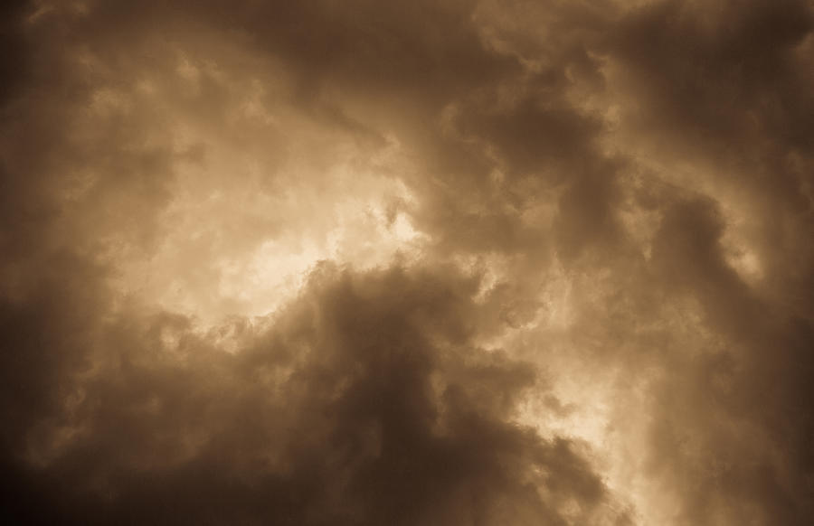 Summer Photograph - Sepia Clouds #2 by David Pyatt