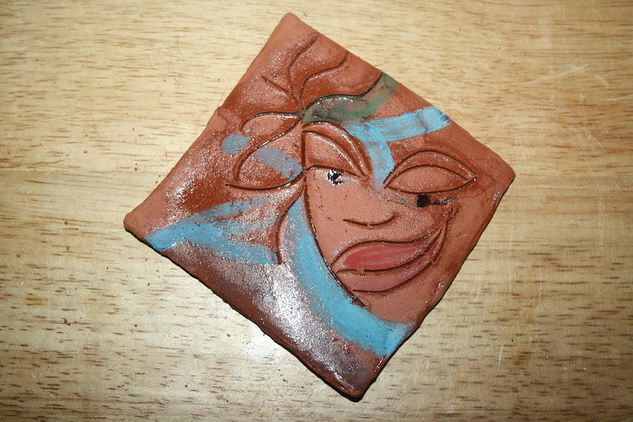 Serena - Tile #2 Ceramic Art by Gloria Ssali