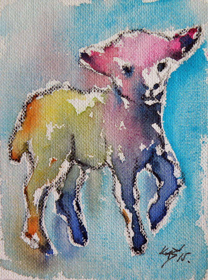 Sheep #1 Painting by Kovacs Anna Brigitta