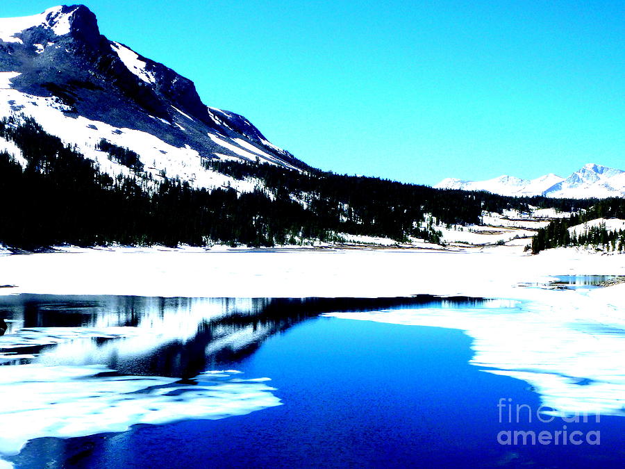 Shiny snow magic on lake #3 Photograph by Kumiko Mayer