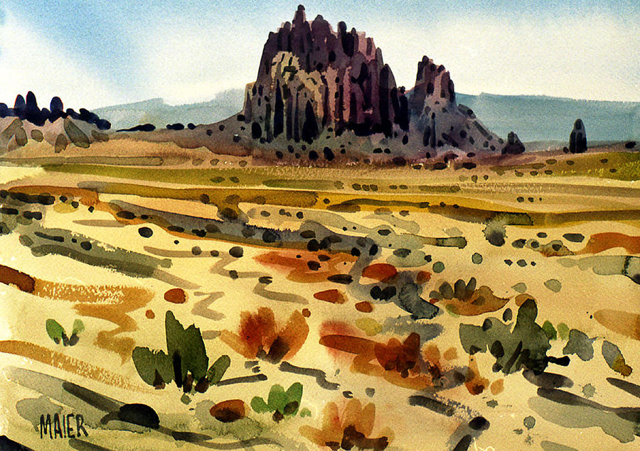 Shiprock Painting by Donald Maier