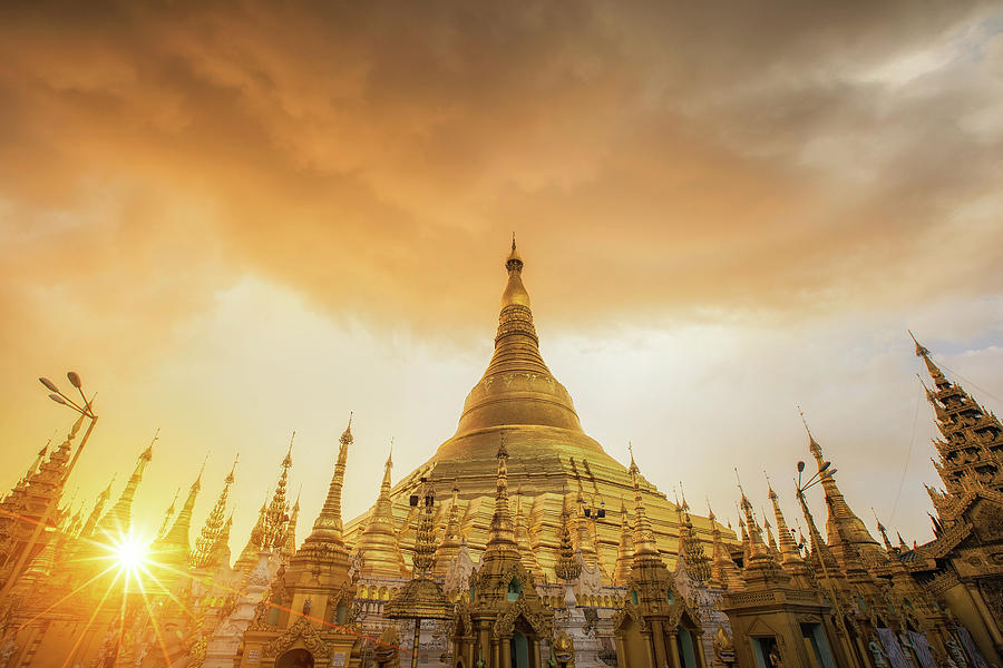 Buddha Photograph - Shwedagon Pagoda #2 by Anek Suwannaphoom