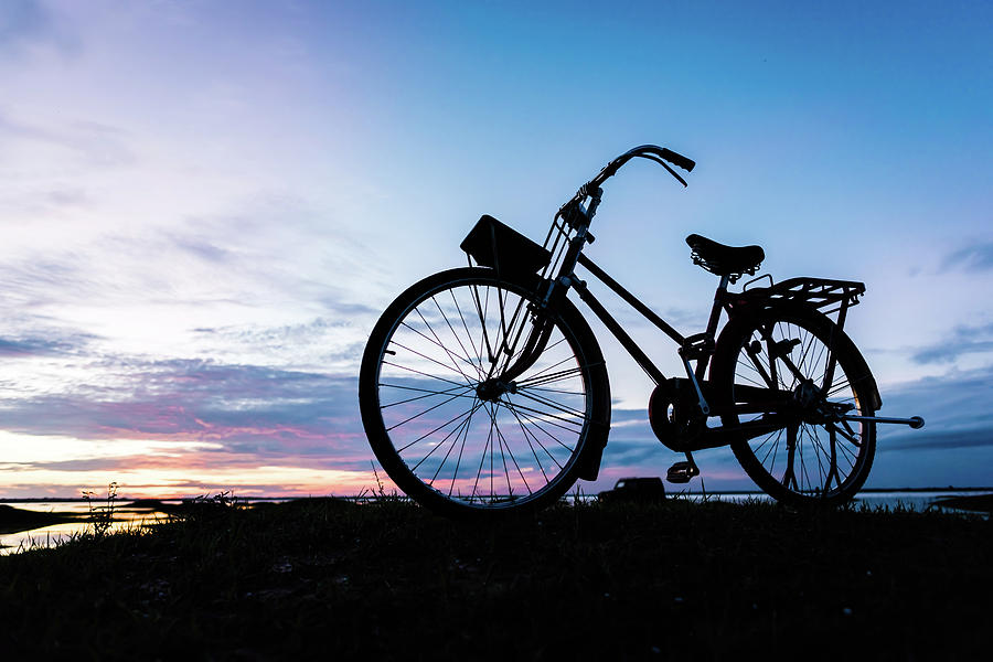 bicycle sunset