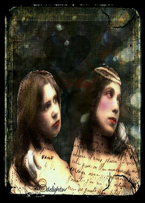 Two sisters Digital Art by Delight Worthyn