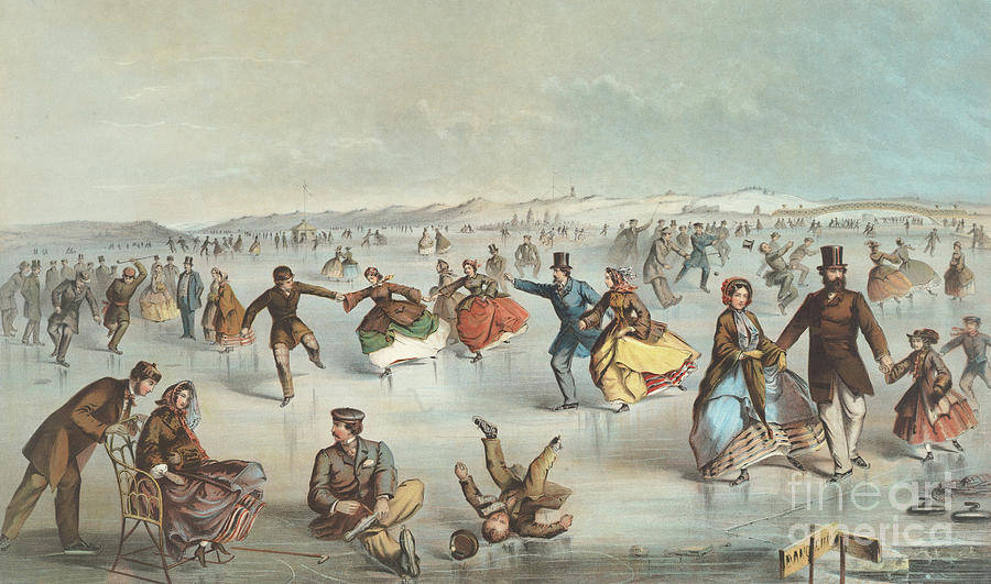 Winslow Homer Painting - Skating in Central Park, New York by Winslow Homer