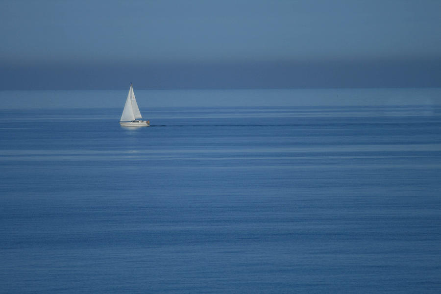 Sea Photograph - Sky Blue by Marta Grabska Sea Photograph - Sky Blue by Marta Grabska